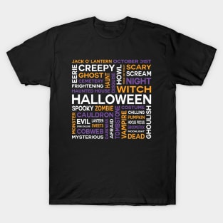 Happy Halloween Word Cloud T-Shirt